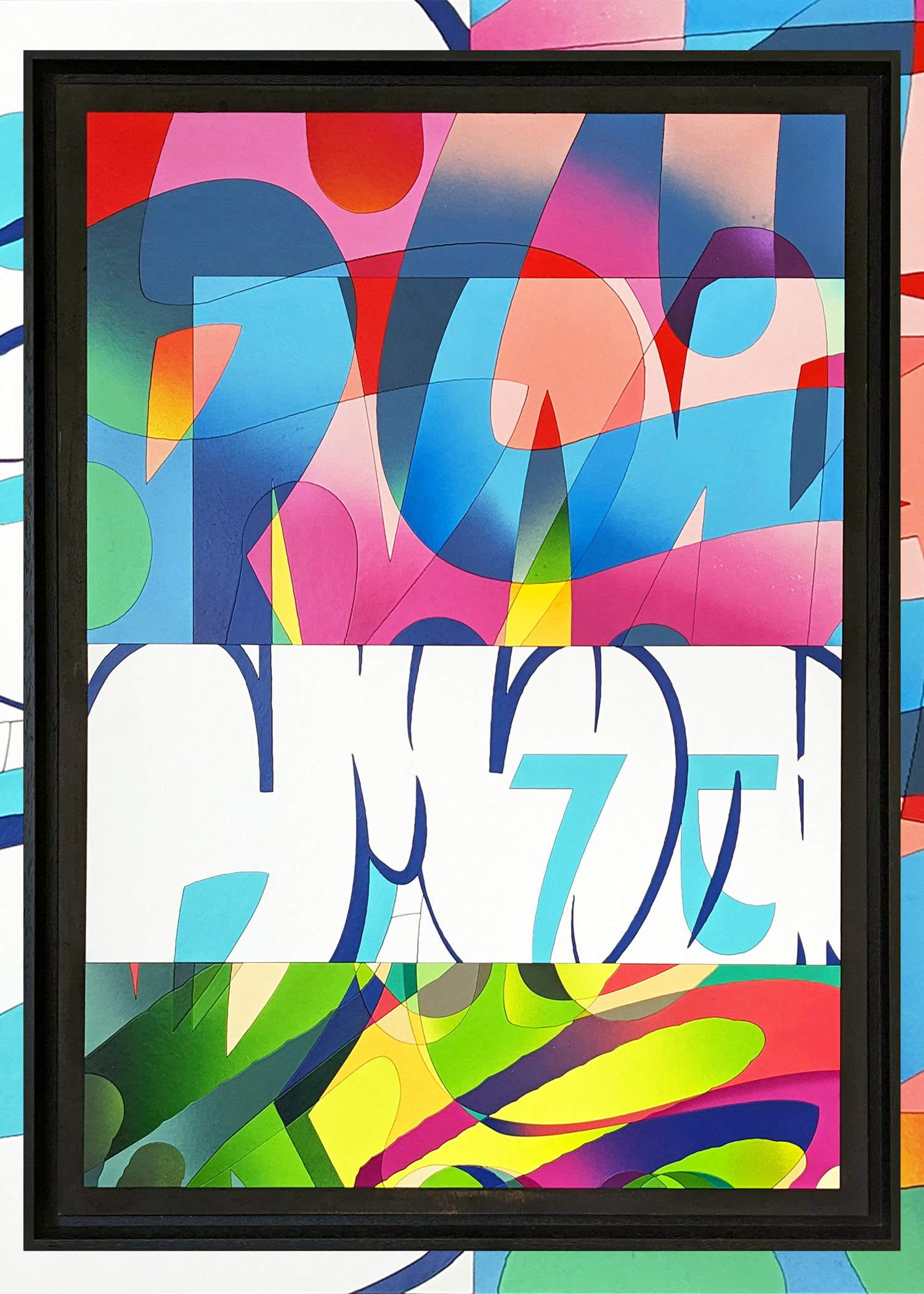 tableau graffiti abstrait