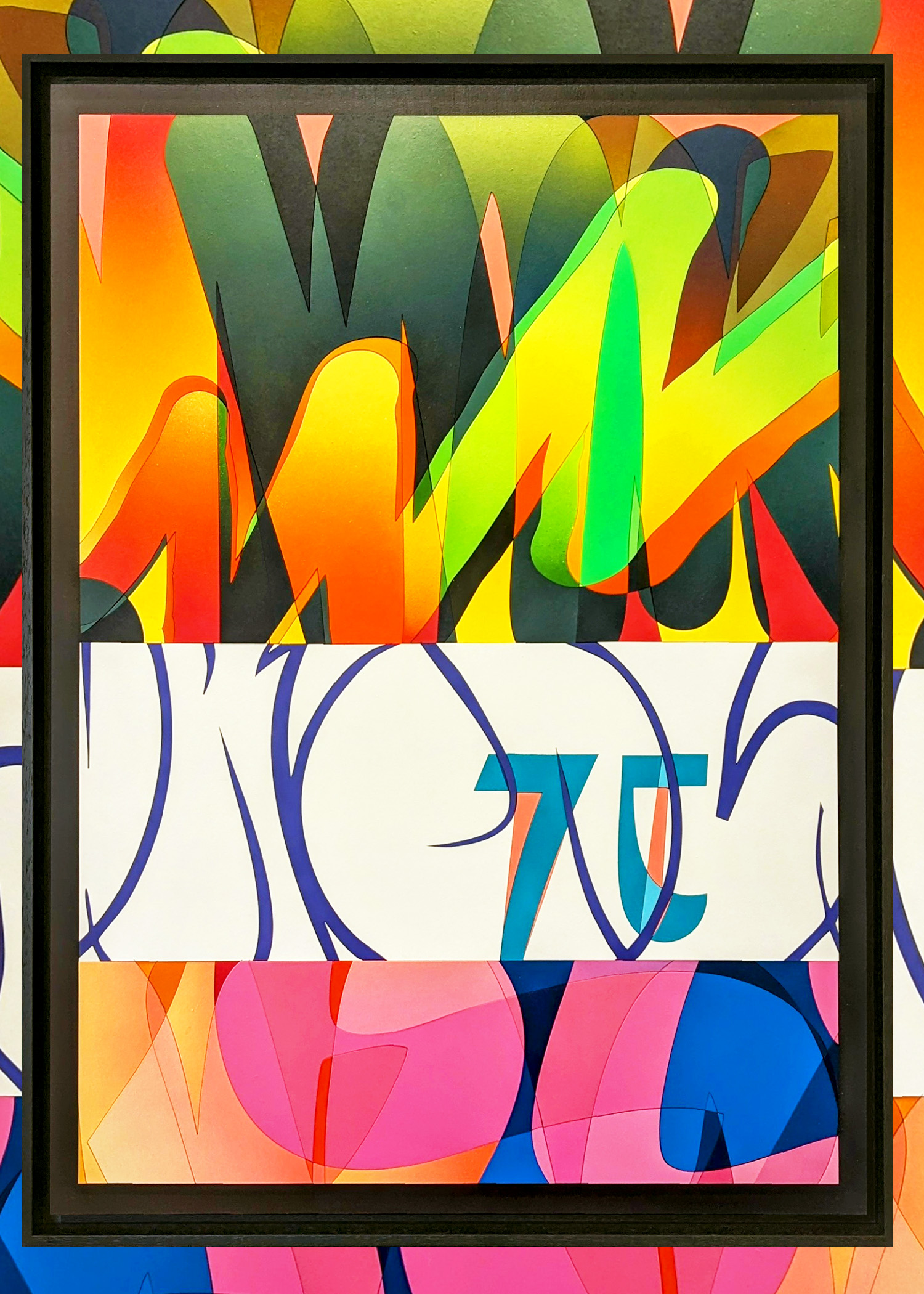 tableau abstrait graffiti