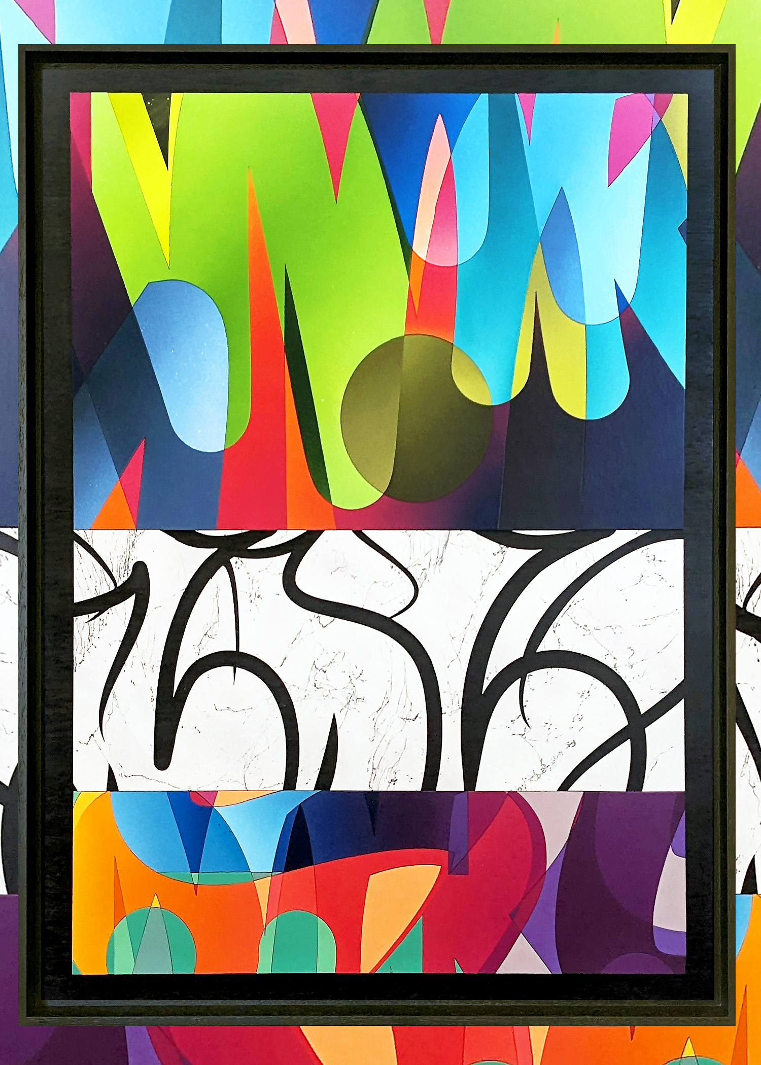 tableau de graffiti abstrait street art