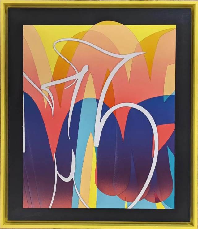 ✨ Nouvelle œuvre dispo ! "Typo M1" ✨
- dimensions: 60 x 70 cm 
- caisse américaine jaune pure
Une fusion vibrante de graffiti abstrait et de découpe laser inspirée par la marqueterie. Chaque forme et chaque couleur se rencontrent pour créer une harmonie visuelle unique. Inspirée par l'énergie urbaine et réalisée avec une précision chirurgicale, cette œuvre est une exploration artistique sans limites. Oeuvre garantie 100% réalisée sans I.A  #GraffitiArt
#StreetArt
#UrbanArt
#LaserCutArt
#AbstractArt
#marquetryhybrid 
#marquetry
#ColorfulArt
#ModernArt
#ArtOfTheDay
#GraffitiLife
#CreativeProcess
#ArtisticInnovation
#CardboardArt
#ChipboardArt
#LaserCutDesign
#LaserCuttingArt